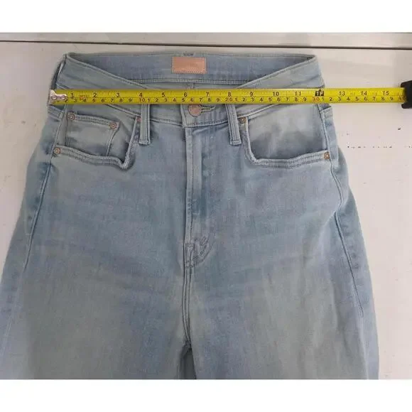 Mother Rambler Zip Ankle Fray in Chill Pill Size 24 - Picture 6 of 9